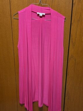 Zenana Hot Pink Tank Style Cardigan